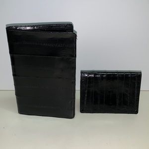 Black EEL SKIN wallets